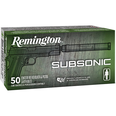 Remington 9mm Luger/Parabellum 28435 Subsonic Flat Nose Enclosed Base 147 Grain