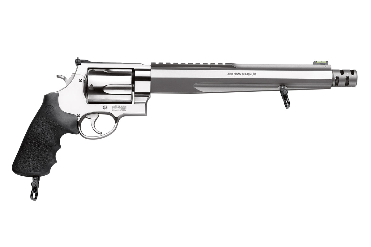 Smith & Wesson 170262 Performance Center Model 460 XVR 460 S&W Mag 5rd 10.50" with Rail Barrel Overall Stainless Stainless Steel with Black Polymer Grip Includes Muzzle Brake