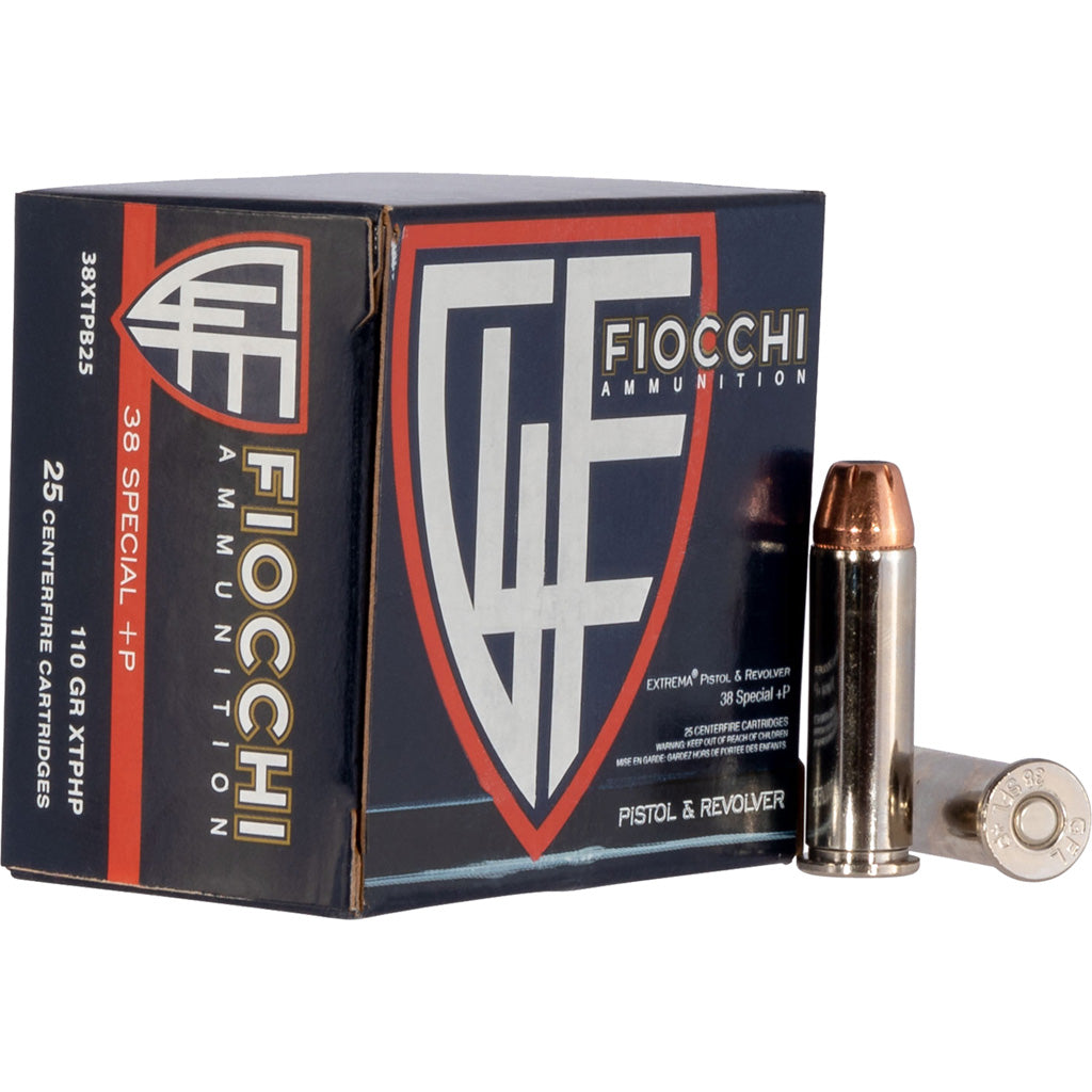 Fiocchi .38 Special 38XTPB25 Hyperformance Hornady XTP Hollow Point HP 110 Grain