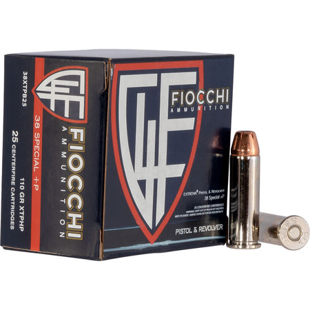 Fiocchi .38 Special 38XTPB25 Hyperformance Hornady XTP Hollow Point HP 110 Grain
