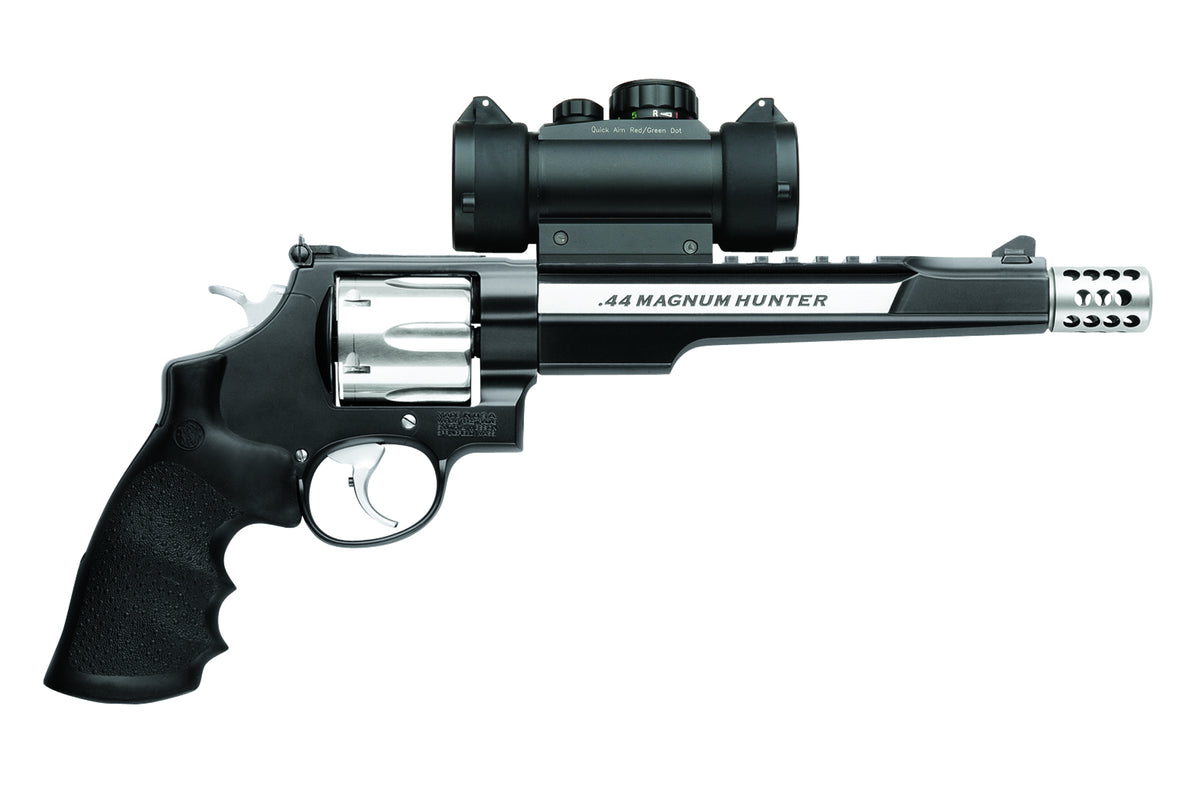 Smith & Wesson 170318 Performance Center 629 Hunter 44 Rem Mag 6rd 7.50" Stainless Steel Black Stainless Steel Black Polymer Grip