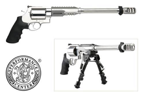 Smith & Wesson 170339 Performance Center Model 460 XVR 460 S&W Mag 5rd 14" MB Stainless Steel Barrel & Cylinder Satin Stainless Steel Frame with Black Polymer Grip Includes Bipod