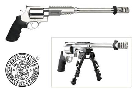 Smith & Wesson 170339 Performance Center Model 460 XVR 460 S&W Mag 5rd 14" MB Stainless Steel Barrel & Cylinder Satin Stainless Steel Frame with Black Polymer Grip Includes Bipod