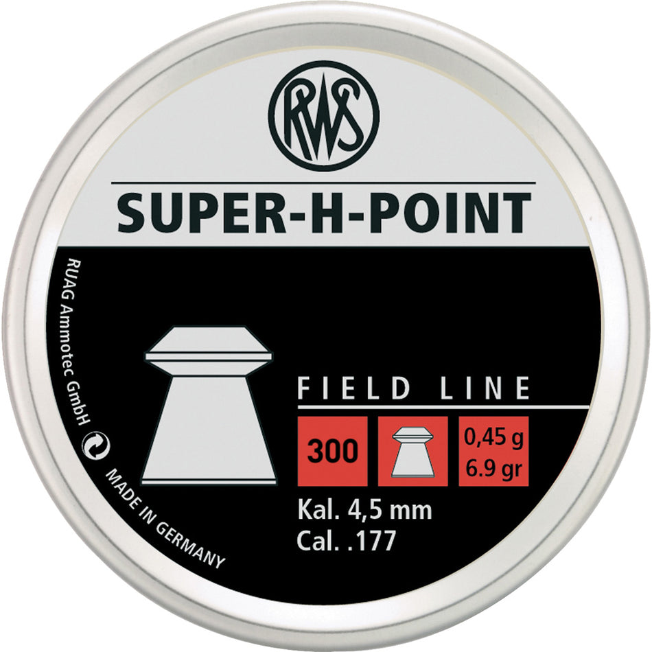 RWS .177 Super-H-Point Field Line Pellets 300 ct. Tin