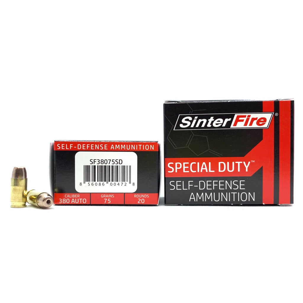 SinterFire .380 ACP/Auto SF38075SD Special Duty (SD) Lead Free Frangible Hollow Point 75 Grain