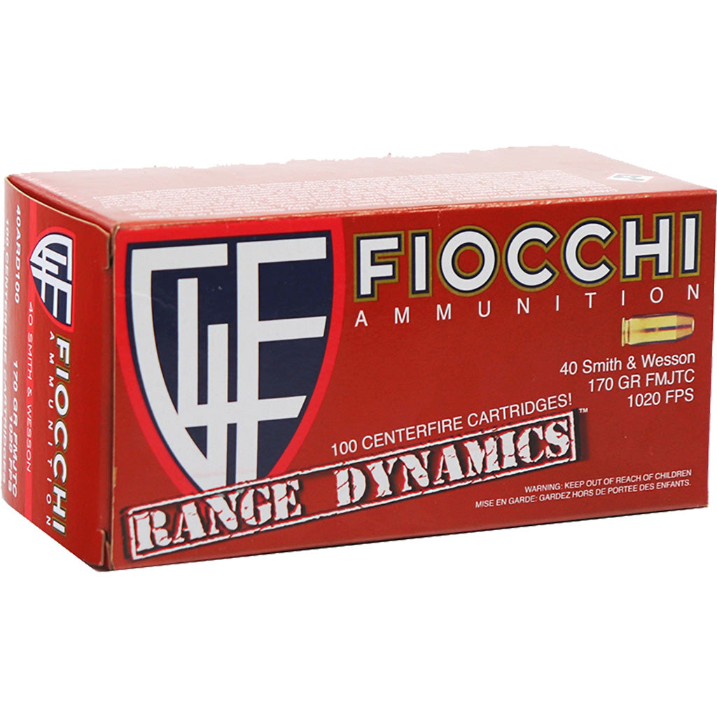 Fiocchi .40 S&W 40ARD100 Range Dynamics Full Metal Jacket Truncated Cone 170 Grain