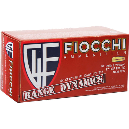 Fiocchi .40 S&W 40ARD100 Range Dynamics Full Metal Jacket Truncated Cone 170 Grain