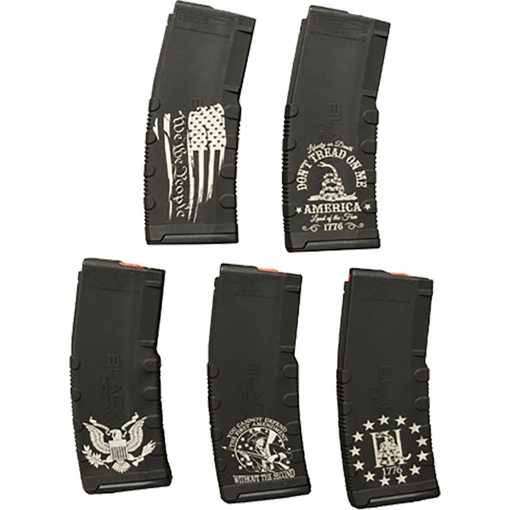Black Rain Ordnance American Mag Package 2 - 5 Laser Etched 30-Round AR15 Magazines