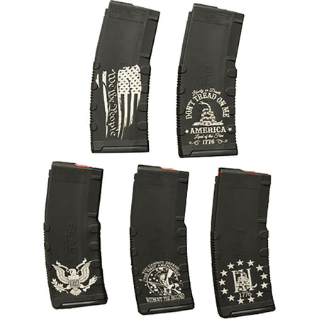 Black Rain Ordnance American Mag Package 2 - 5 Laser Etched 30-Round AR15 Magazines