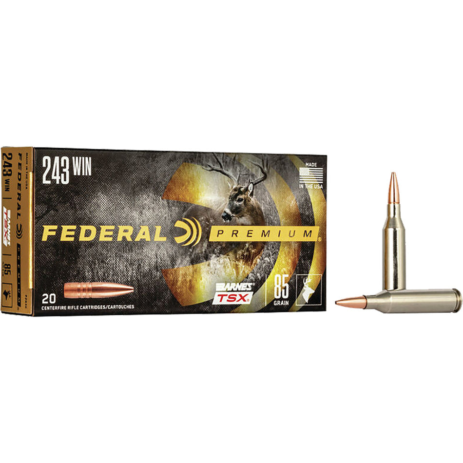 Federal .243 Winchester P243K Premium Barnes TSX 85 Grain