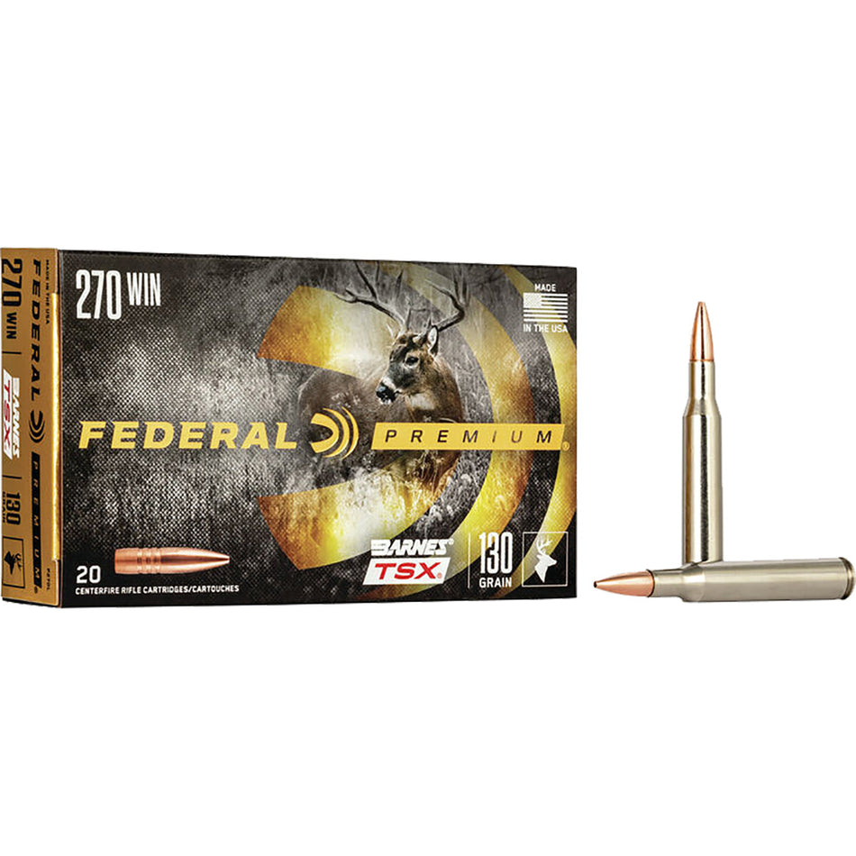Federal .270 Winchester P270L Premium Barnes TSX 130 Grain