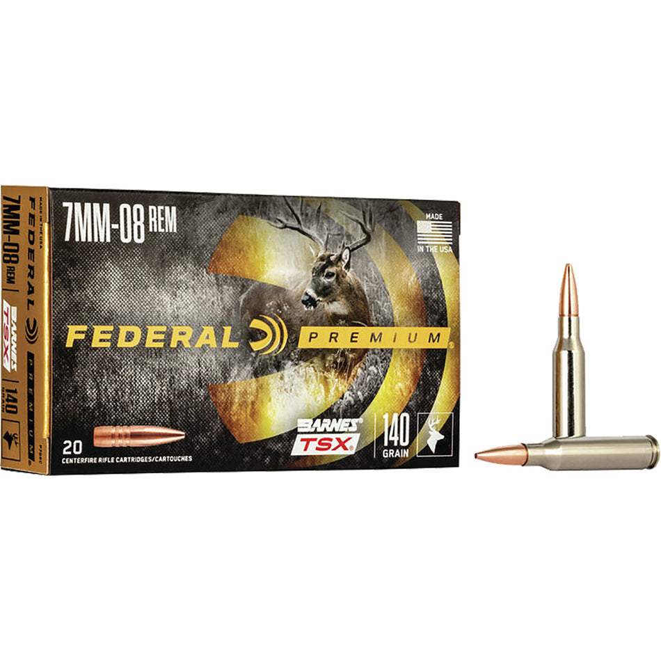 Federal 7mm-08 Remington P708C Premium Barnes TSX 140 Grain