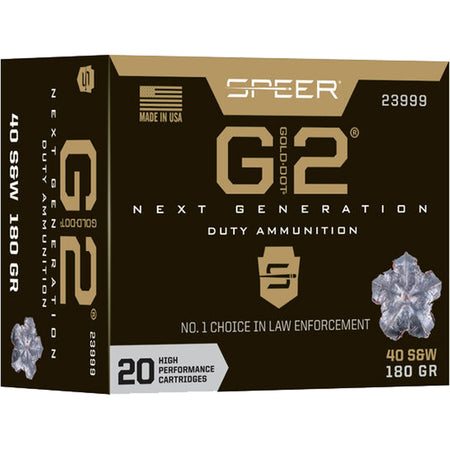 Speer .40 S&W 23999 Gold Dot G2 Hollow Point HP 180 Grain