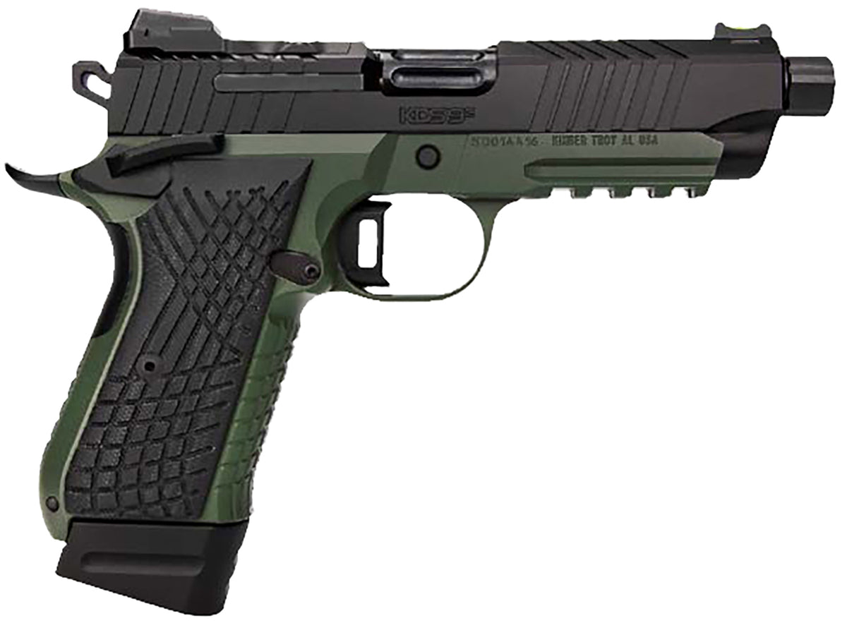 Kimber KDS9C TFS 9mm 15+1/18+1 4.60-Inch Pistol - Ranger Green/Black, G-10 Grip
