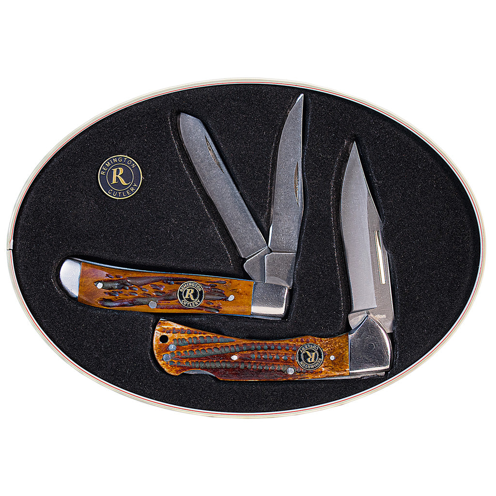 Remington American Classic Tin Gift Set Trapper and Lockback Knives