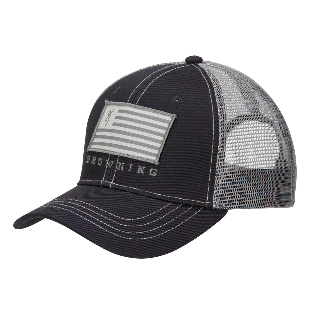 Browning Patriot Mesh Back Snap Cap Slate Grey