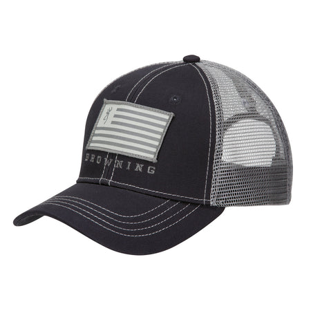 Browning Patriot Mesh Back Snap Cap Slate Grey