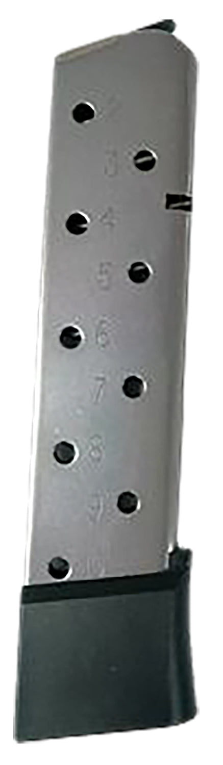 Kimber 1100167A .45 ACP 10rd 1911 Extended Pistol Magazine Silver Stainless