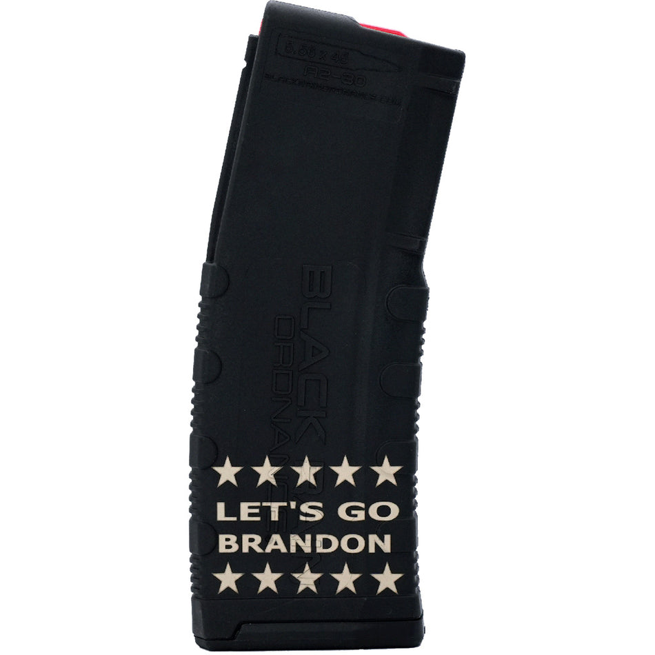 Black Rain Ordnance Lasered AR15 Magazine LGB Line of Stars Design 30 rd.
