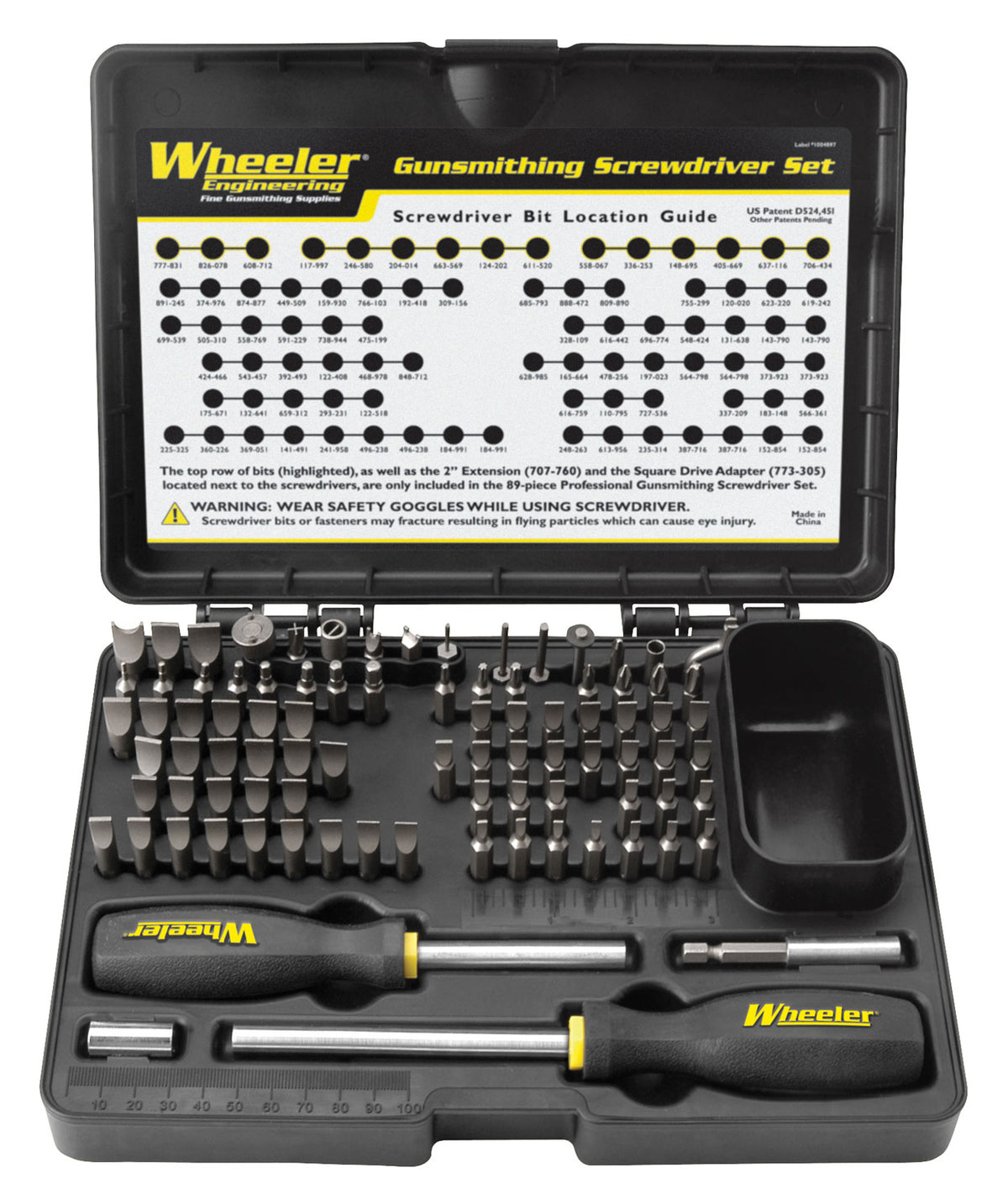 Wheeler 89-Piece Deluxe Gunsmithing Screwdriver Bit Set
