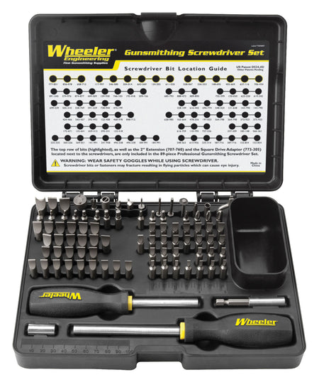 Wheeler 89-Piece Deluxe Gunsmithing Screwdriver Bit Set