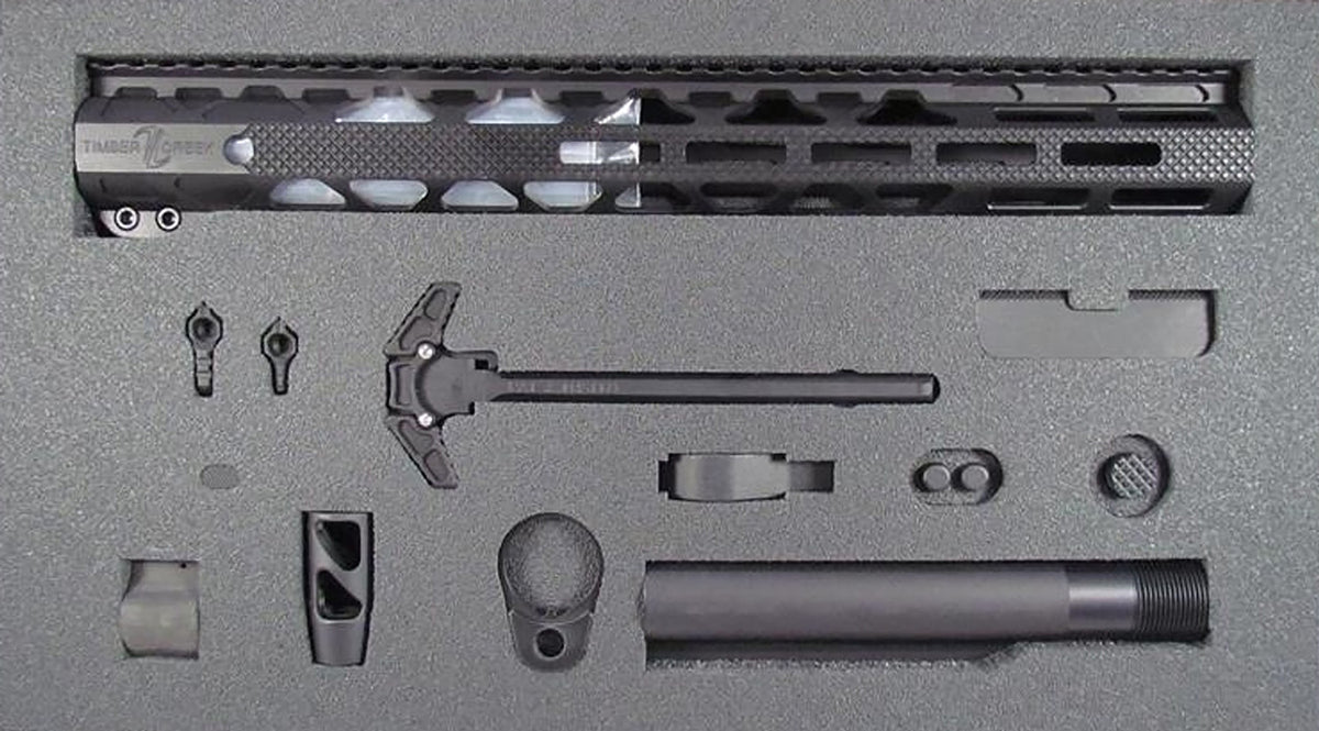 Timber Creek Outdoors AR-15 Greyman Complete Build Kit in Black TCGKBL
