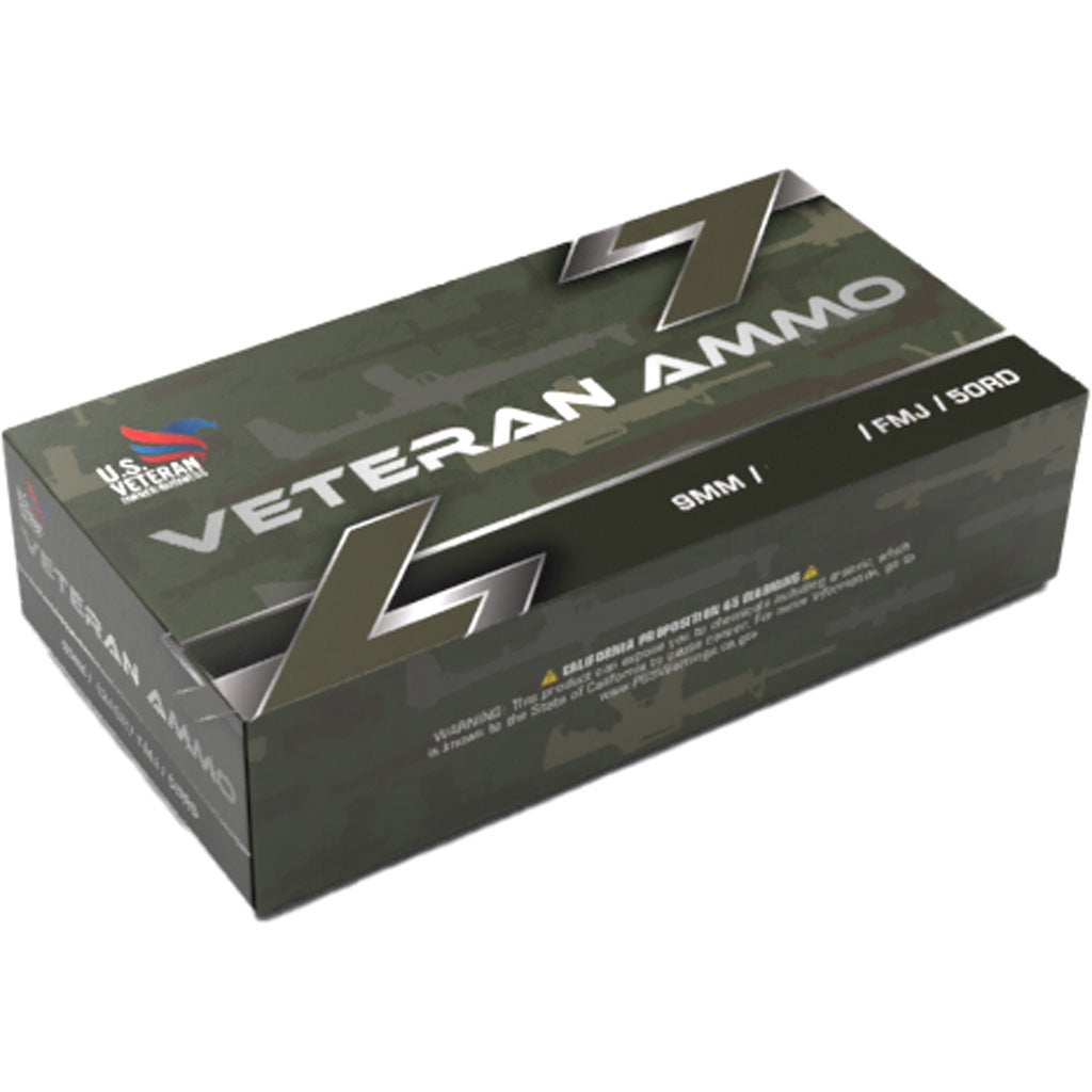 Veteran Ammo 9mm Luger/Parabellum HMBX909 Full Metal Jacket FMJ 124 Grain