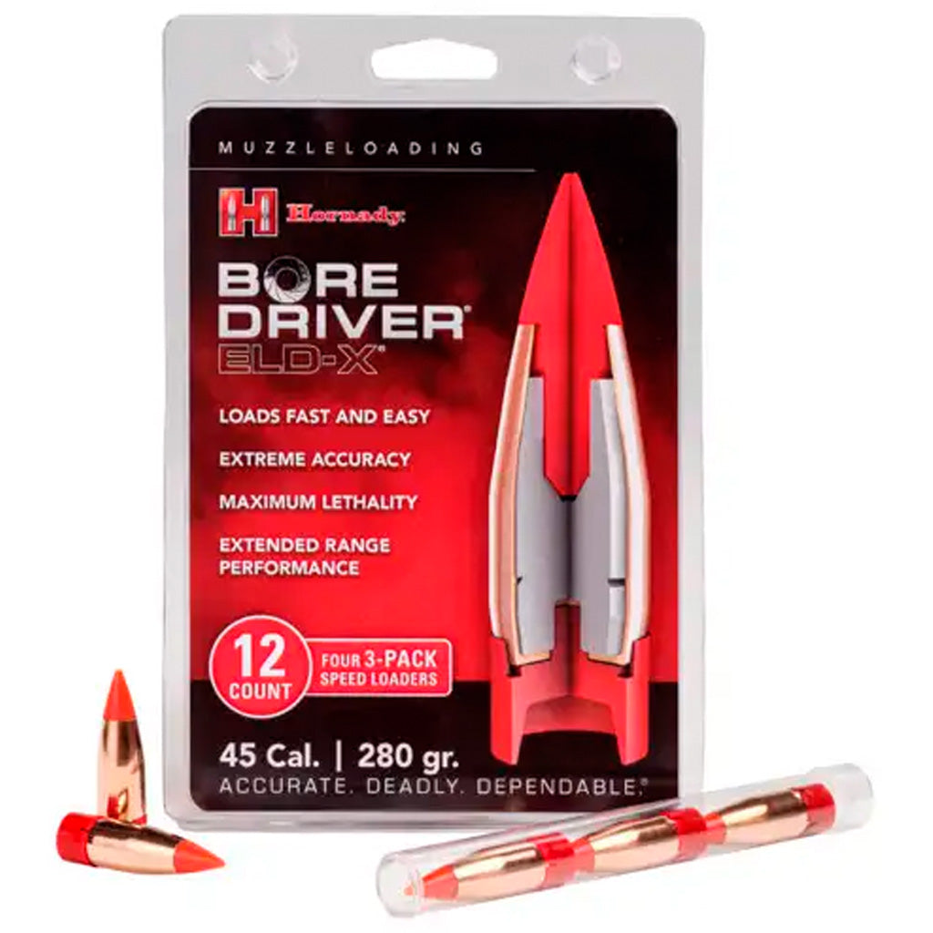 Hornady Bore Driver .458 ELD-X Muzzleloader Bullet 45 Cal 280 gr 12 pk