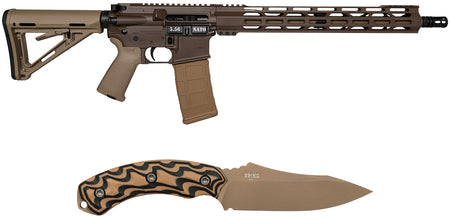 Diamondback DB175AK131 DB15 Sports South Exclusive 5.56 NATO 30-Round 16" Black Nitride Rifle, 7075-T6 Aluminum Receiver, 15" M-LOK Handguard, FDE Magpul Grip