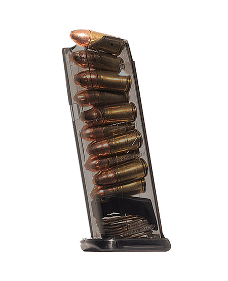 ETS Group SMKGLK43X Glock 43X 9mm 10-Round Magazine Smoke Polymer