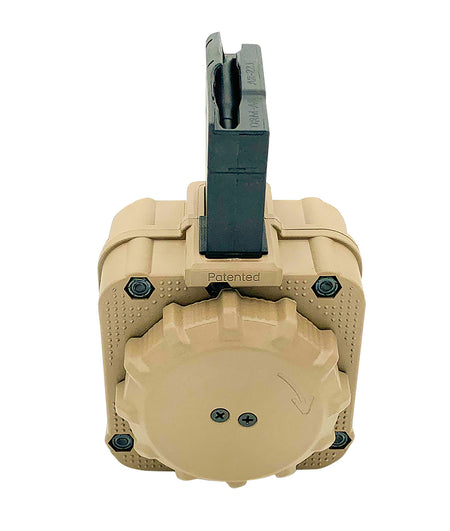 ProMag DRMA8FDE Standard 65-Round Drum 5.56 NATO Compatible with AR-15 FDE Polymer