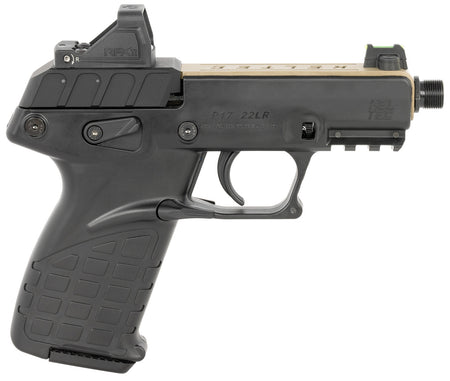 Kel-Tec P17 22 LR 16+1 3.80" Pistol w/Optic & Holster - Tan/Black