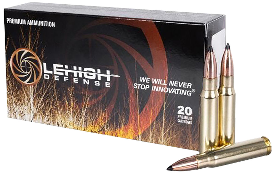 Lehigh Defense .308 Win / 7.62x51mm Rifle Ammo  Polymer Tip PolyTip 155 grain 