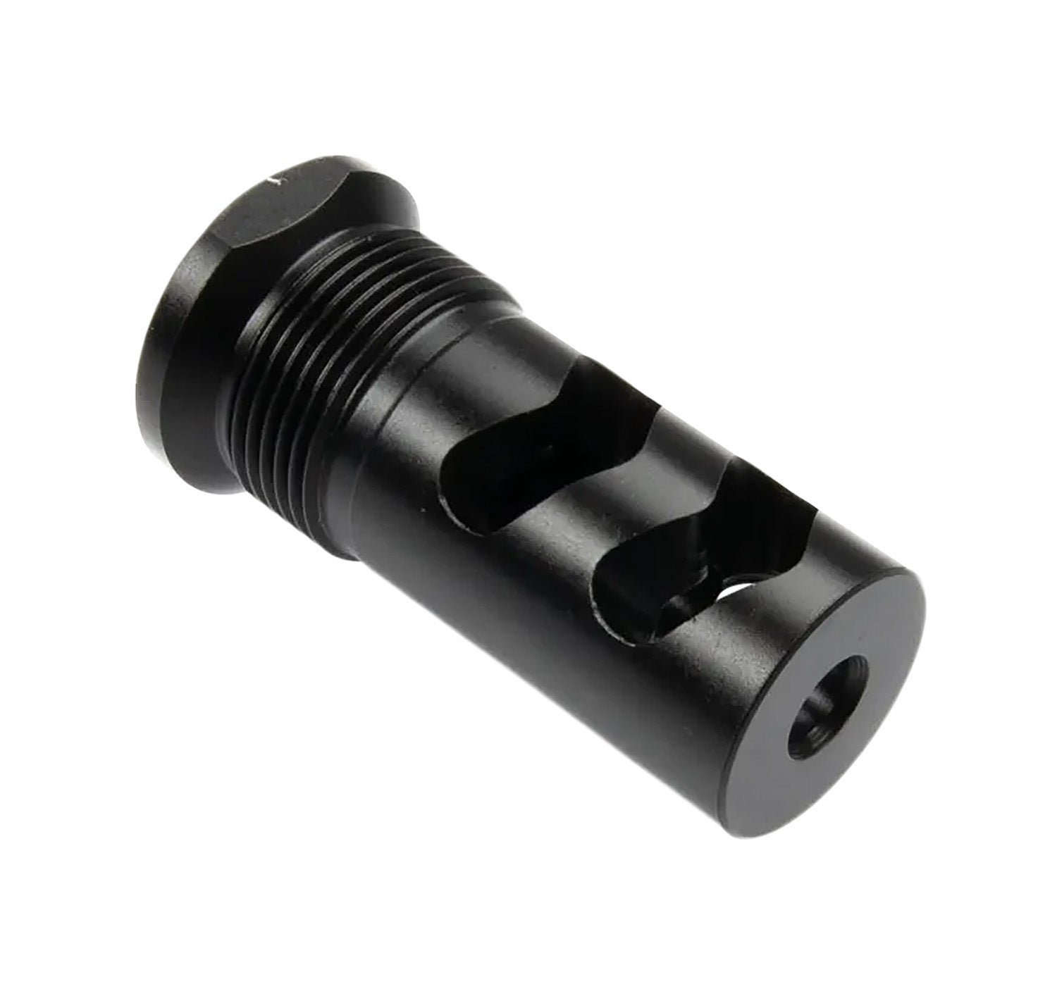 Wilson Combat Whisper 5.56 Flat Back Rapid-Thread Muzzle Brake 1/2"x28, Black Melonite