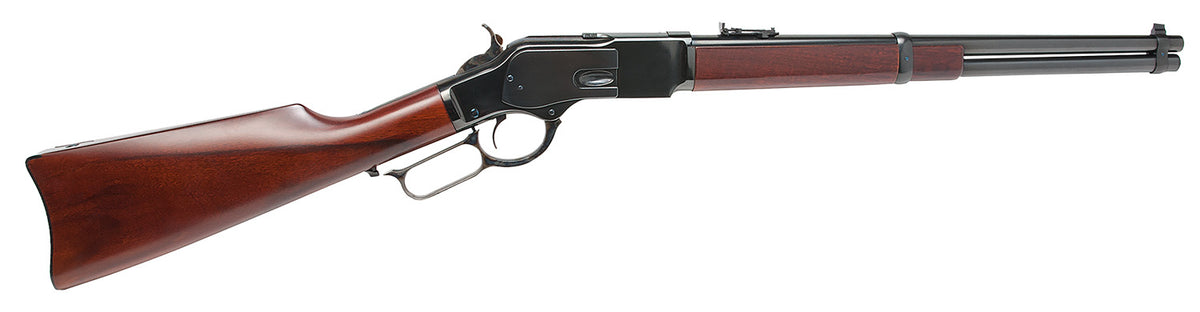 Cimarron CA2057AS1 1873 US Marshal Indian Territory Carbine 357 Mag 9+1 18.50" Blued Round Barrel Lever Rifle, Fixed Walnut Stock