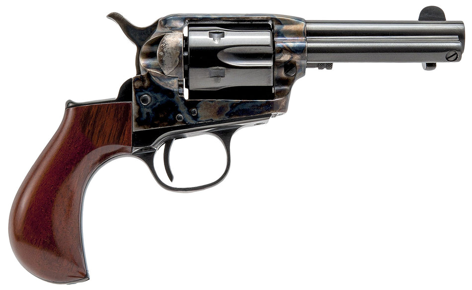 Cimarron Lightning Dual Cylinder 9mm Luger/.38 Special 6-Shot Revolver, 3.5" Blued Barrel, Case Hardened Frame, Wood Grip
