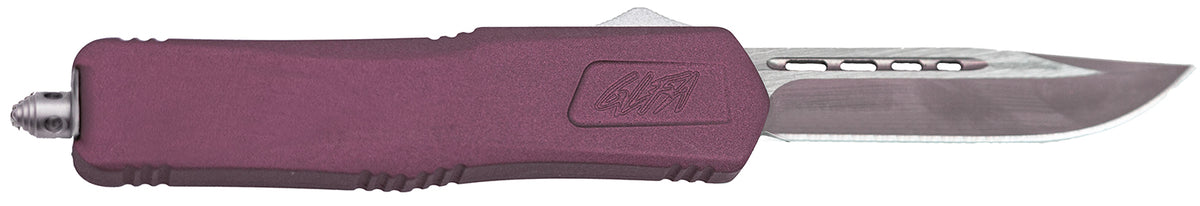 Great Lakes Firearms GLFA Medium 3.50" Out The Front Knife Steel Blade with Black Cherry Cerakote Handle