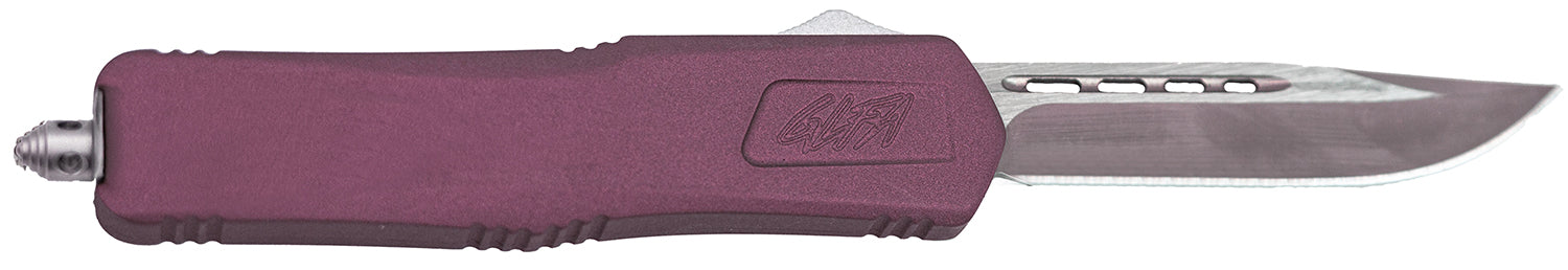Great Lakes Firearms GLFA Medium 3.50" Out The Front Knife Steel Blade with Black Cherry Cerakote Handle
