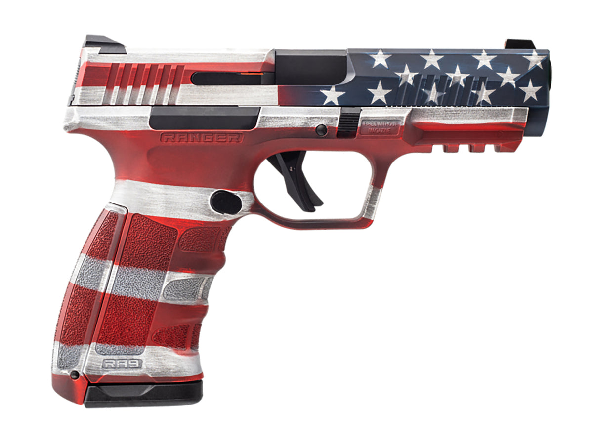 Dickinson RA9US 9mm Luger 17+1 4.25" Pistol, American Flag Cerakote Finish