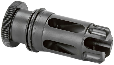 Griffin Armament Dual-Lok Flash Compensator 22/5.56 1/2"x28 QPQ Nitride 17-4 PH Stainless Steel Black