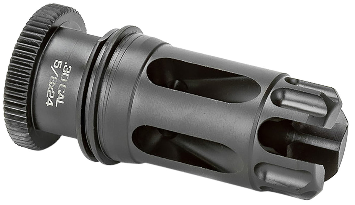 Griffin Armament Dual-Lok Flash Compensator 30 Cal 7.62mm 5/8"x24 Black QPQ Nitride 17-4 PH Stainless