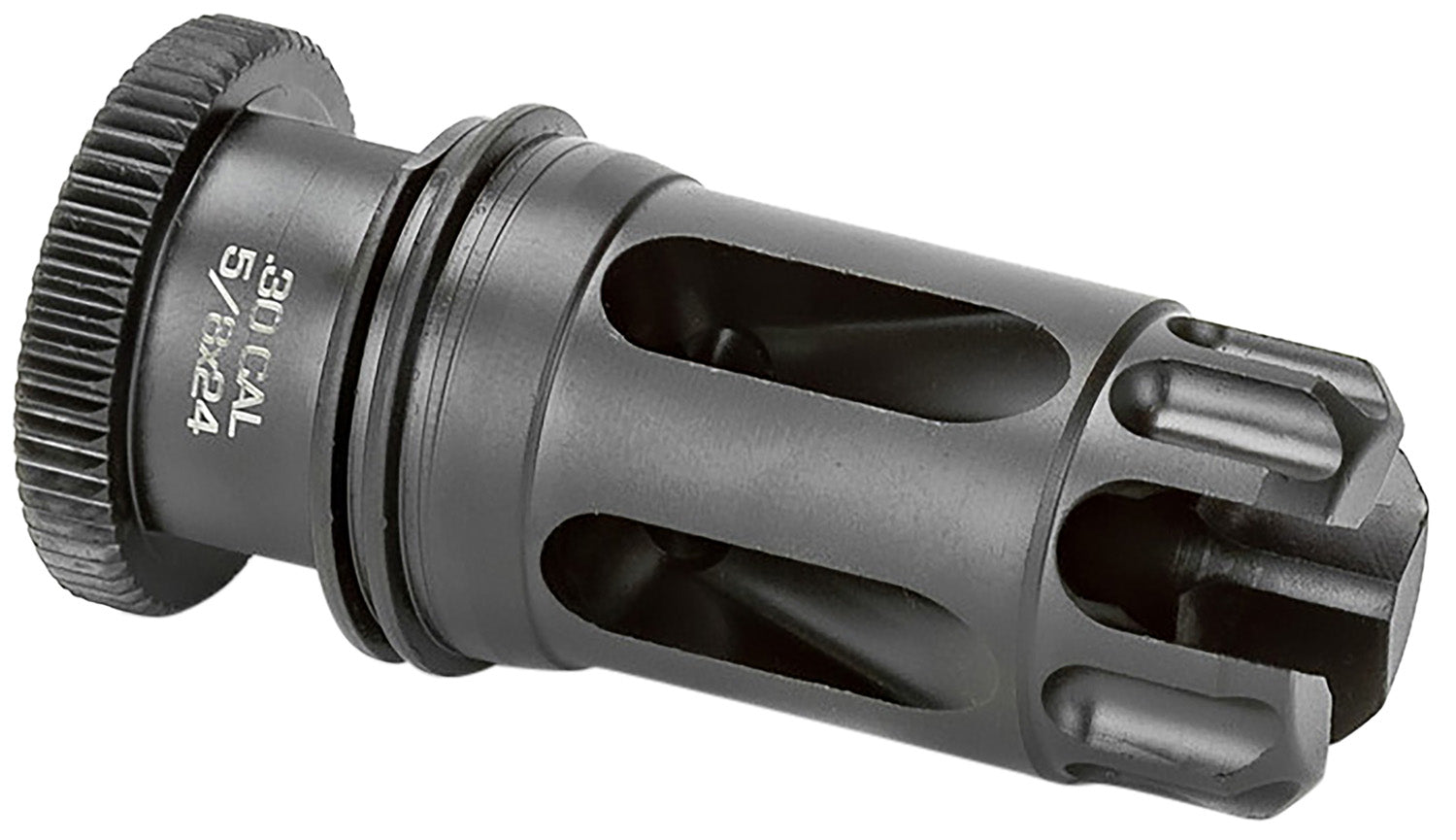 Griffin Armament Dual-Lok Flash Compensator 30 Cal 7.62mm 5/8"x24 Black QPQ Nitride 17-4 PH Stainless