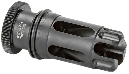 Griffin Armament Dual-Lok Flash Compensator 30 Cal 7.62mm 5/8"x24 Black QPQ Nitride 17-4 PH Stainless