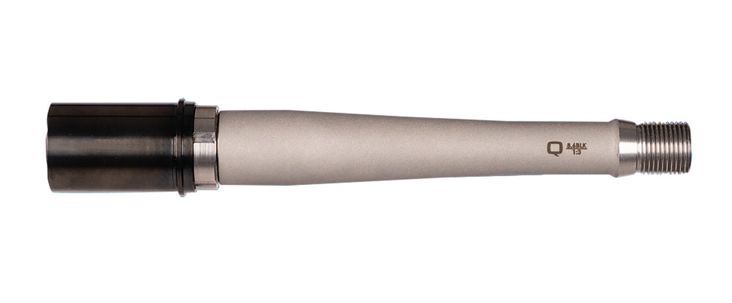 Q LLC 8.6 Blackout 8 Inch Fixed Barrel Assembly Matte Stainless Steel Bead Blasted