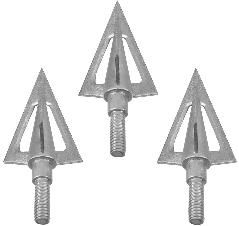Allen Ion Fixed Blade Broadhead Gray 100gr Triple Sharpened 1" Cutting Diameter 3-Pack