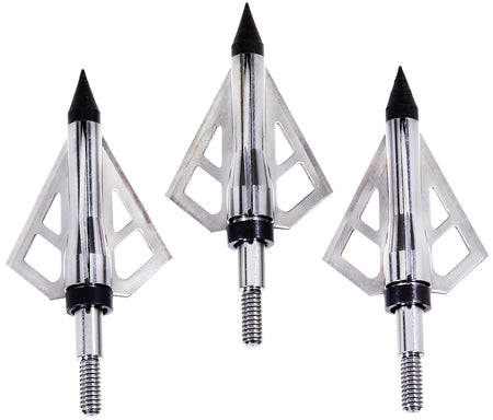 Allen Optimus Broadhead 125-Grain Stainless Steel Blades Silver 3 Pack