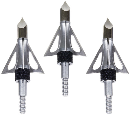 Allen Impact Fixed Broadhead Heavy-Duty Stainless Steel Blades Silver 3 Pack