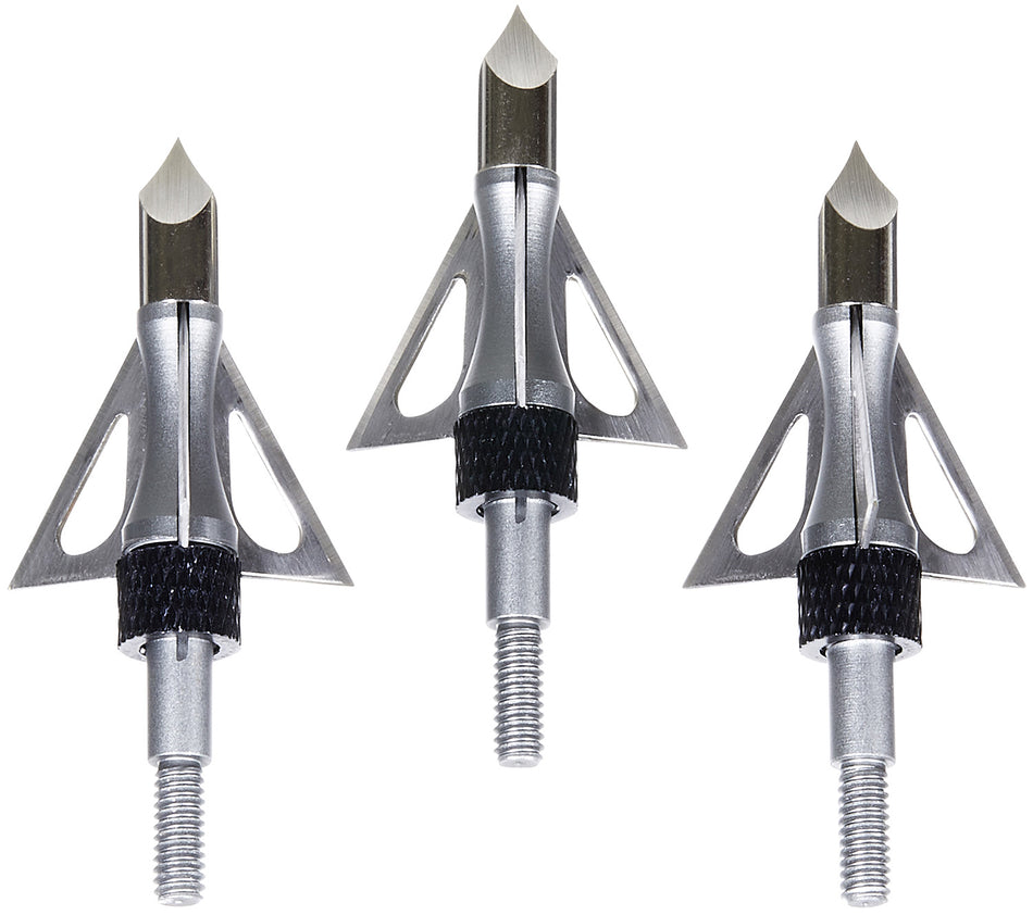Allen Impact Fixed Broadhead Heavy-Duty Stainless Steel Blades Silver 3 Pack
