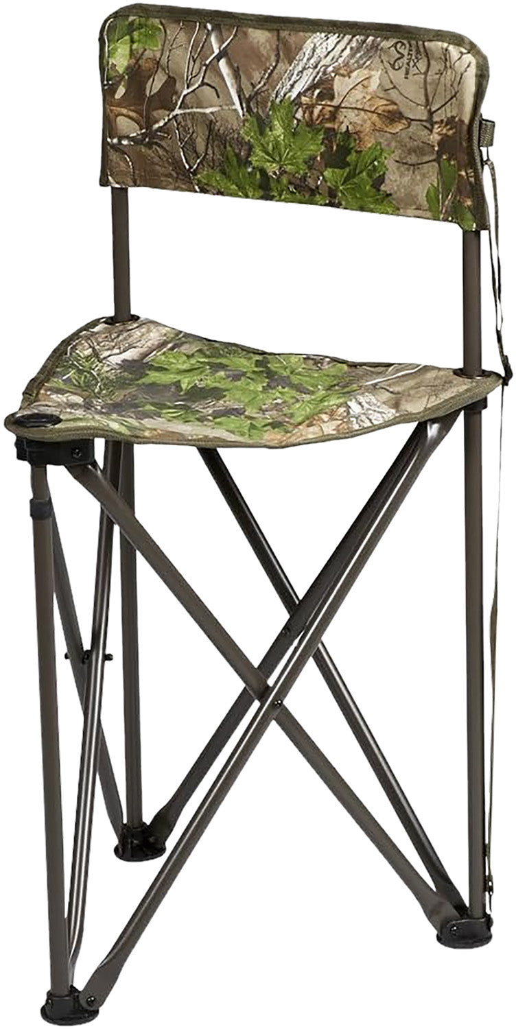 Hunters Specialties Folding Tripod Camo Chair Steel Polyester Mossy Oak Bottomland