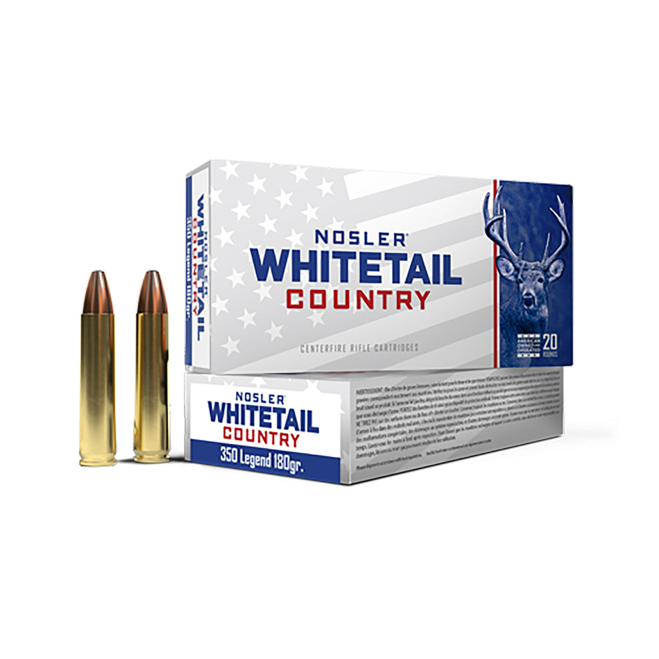 Nosler .350 Legend Rifle Ammo  Lead Flat Nose JSP 180 grain 